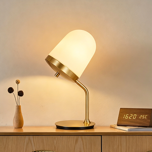 Lampe de bureau à interrupteur en cuivre, lampe de lecture moderne en métal pour hôtel, chambre, bureau, décoration intérieure, lampe de nuit - Product Image 5