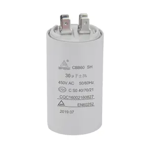 Condensateur de démarrage et de course pour pompe à eau, 50 uf, cbf60, 450v ac, 35uf