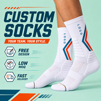 Chaussettes de sport athlétiques personnalisées avec logo sur mesure, chaussettes de sport unisexes en coton, chaussettes de basket-ball tube personnalisées