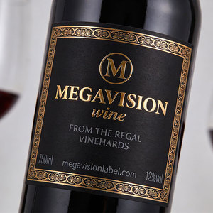 Etiquetas de Vino de Papel Blanco con Logotipo Dorado UV de Alta Calidad, Diseño Personalizado, Impresión Offset, Relieve Dorado 3D - Product Image 2