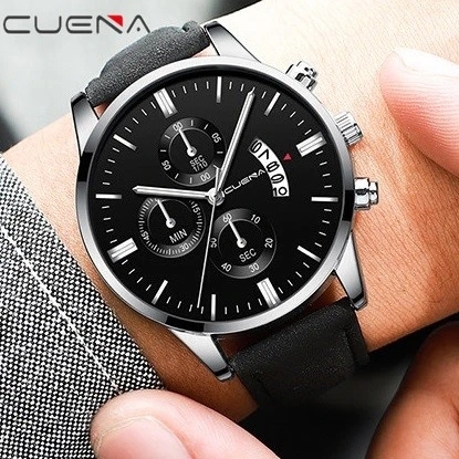 Montre Quartz CUENA Unisexe - Acier Inoxydable Argenté - Style Mode 2021