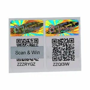 Original Authentic Genuine Hologram Embossed 3D Sticker Scan Code Scratch off Label