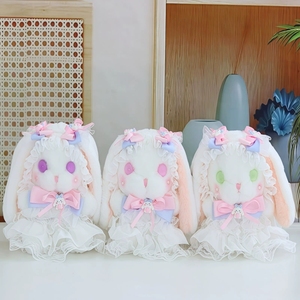 พวงกุญแจตุ๊กตากระต่ายสไตล์โลลิต้าหลากสี ประดับโบว์ผ้าลูกไม้เงาวาว เหมาะสำหรับเป็นของขวัญวันเกิด - Product Image 6