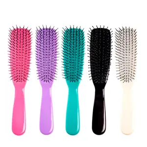 Rainbow Detangle Brush Detanglinghairbrushset Handle Detangling Hairbrush Is Wooden Brushes Natural Detangler Comb And