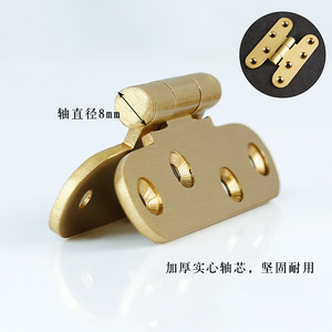 Charnières en laiton Dingcheng pour meubles, épaisseur 1 mm, quincaillerie pour portes de placards en bois massif, mini charnière avec vis - Product Image 5