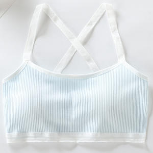 Un pezzo di colore della caramella Beauty Back Wireless adolescenti ragazze reggiseno con cuscinetto rimovibile reggiseno da allenamento in <span class=keywords><strong>cotone</strong></span> per ragazze adolescenti - Product Image 3