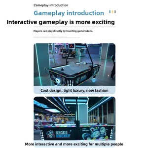Luxury Wooden Frame Led Equipped Multi Game Family Entertainment Air Hockey Table - Product Image 3