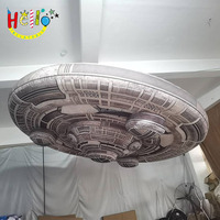 Décoration d'événement, vaisseau spatial extraterrestre, ballon gonflable géant en forme de soucoupe volante éclairé par LED