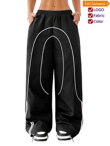 <span class=keywords><strong>Pantaloni</strong></span> <span class=keywords><strong>Parachute</strong></span> da <span class=keywords><strong>Donna</strong></span> Invernali Y2K di Tendenza, a Gamba Larga, con Elastico in Vita, a Righe, Stile Streetwear, Casual, Effetto Lavato - Product Image 1
