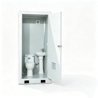 Ninenos Maison Conteneur Carrée Préfabriquée Portable, Toilettes, Salle de Bain, Design Industriel, Respirante, Installation Rapide