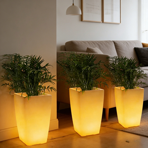 <span class=keywords><strong>Maceta</strong></span> <span class=keywords><strong>con</strong></span> <span class=keywords><strong>luz</strong></span> <span class=keywords><strong>LED</strong></span> impermeable IP65 para decoración del hogar al aire libre, jarrón luminoso colorido para exposición de suelo o colgante - Product Image 4