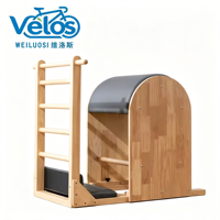 Baril d'échelle de Pilates en bois robuste Velos, personnalisable, machine de fitness et de yoga professionnelle pour studio, durable, qualité commerciale CE