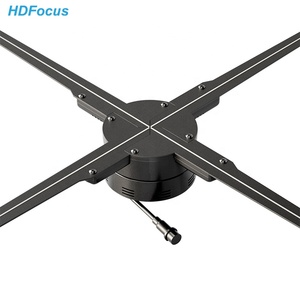 พัดลมโฆษณา LED 3 มิติ 4 ปีก ขนาด 1 เมตร อุปกรณ์แสดงผล 3 มิติเชิงพาณิชย์ รับผลิตแบบ OEM สำหรับการใช้งานในร่ม เช่น การศึกษา - Product Image 2