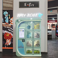 Distributeur automatique de fleurs commercial et rentable, très demandé, avec équipement de réfrigération pour garder les fleurs fraîches pendant longtemps