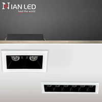 Lampe encastrée à grille en aluminium, simple ou multi-têtes, éclairage haute luminosité, LED COB dimmable pour l'Australie