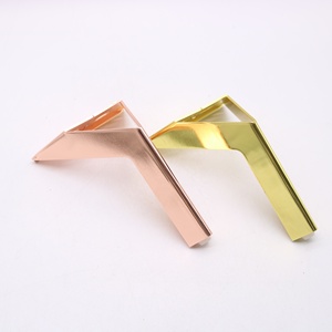 Hardware per mobili dal Design moderno gambe per divani in metallo nero opaco di alta qualità in stile industriale gamba in oro rosa - Product Image 3