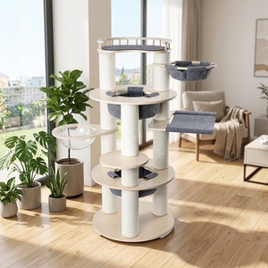 คอนโดแมวทำจากไม้เสาสายกระดาษคอนโดแมวดีไซน์ใหม่สำหรับแมว - Product Image 1