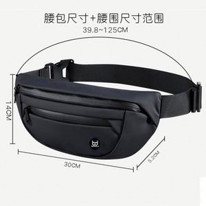 Multi Compartment 900D Membrane <b>Waterproof</b> Sports Organizer Waist Belt Bag Crossbody Fanny <b>Pack</b> - Product Image 2