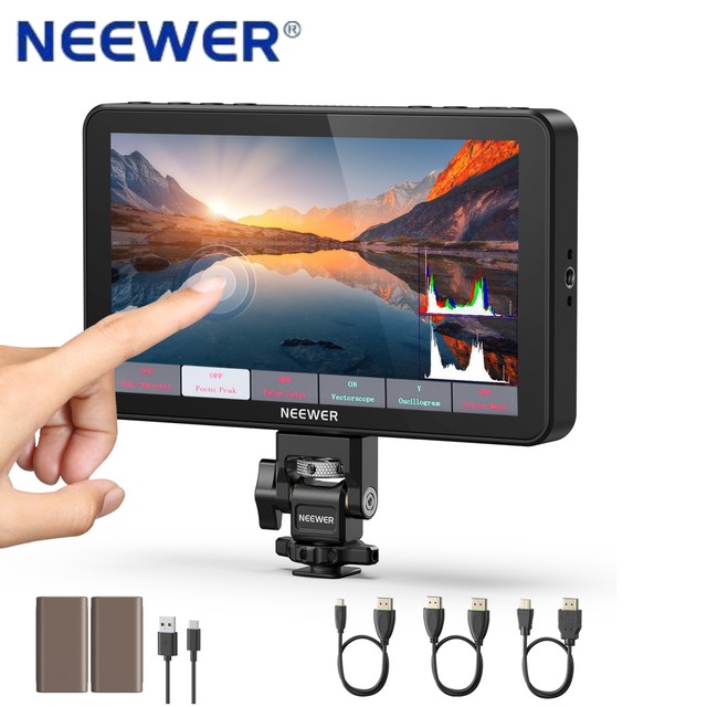 NEEWER F700 7" Camera Field Monitor, 2000nit HD 1920x1080 IPS Touch Screen With 3D LUT, 4K Loop In/Out With Peak Focus