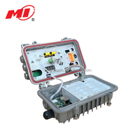 Mini receptor de fibra exterior de 2 puertos Nodo óptico AC220V AGC CATV 2 salidas FTTB Equipo de interior