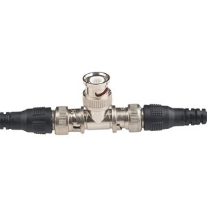Adaptador de conector coaxial BNC <span class=keywords><strong>macho</strong></span> a 2 hembra, <span class=keywords><strong>enchufe</strong></span> de latón tipo T <span class=keywords><strong>Triple</strong></span> T para uso de energía, divisor UHF y Cable coaxial - Product Image 4