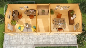 Offre Spéciale Unique cabane en rondins <span class=keywords><strong>maison</strong></span> préfabriquée en bois Jardin Immeuble de bureaux <span class=keywords><strong>Maison</strong></span> de bureaux - Product Image 2