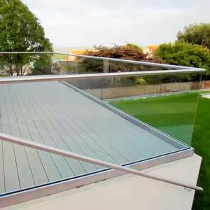 Rampe à canal en U Rampe de <span class=keywords><strong>terrasse</strong></span> Rampe en verre sans cadre Balcon Profil en aluminium. - Product Image 5