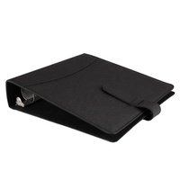 Carpeta de Cuero PU Negra de 2 Anillos, Duradera, Personalizable, para Documentos Estudiantiles, Álbum de Bodas, con Diseños Personalizados