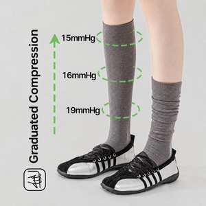 Chaussettes <span class=keywords><strong>de</strong></span> compression sportives unisexes personnalisées 15-20 mmHg en bambou pour femmes - Product Image 2