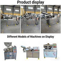 Hoge snelheid 40L/80L/125L kommenger machine, patehakmachine, runder- en varkensvleesmengapparaat, worstemulsiehakmachine