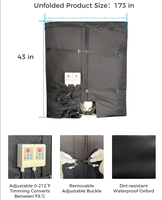 Prix Usine MEGA YUNENG Chauffe-conteneur IBC Gris 275 Gallons en Tissu Oxford Imperméable avec Gaine Chauffante en Alliage de Nicrome 3000W 120V