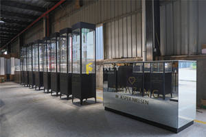 Vitrine de boutique de luxe avec lumière LED Cabinet Diamond Jewelry Wall Display for Shop Interior Design Fitting - Product Image 5