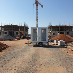 Lussuoso Bagno Mobile Portatile a 3 Stanze, Toilette Mobile per Esterni, Doccia Mobile su Rimorchio per Noleggio per Eventi/Feste - Product Image 1