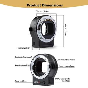 DF Wholesale Viltrox NF-Z AF Anneau adaptateur d'objectif multi-matériaux pleine taille à moule privé pour objectifs <span class=keywords><strong>F</strong></span> de la série Z et appareils photo à monture Z - Product Image 4