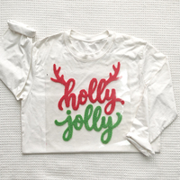 Nouveau design, vente en gros personnalisée, patchs thermocollants en peluche chenille douce pour vêtements, motif Joyeux Noël