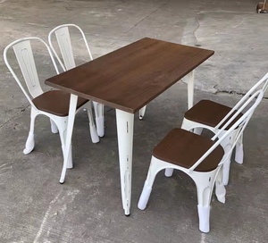 Foshan Furniture Factory Made vendita calda a buon mercato ristorante caffè Fast Food <span class=keywords><strong>Cafe</strong></span> sedie da tavolo in metallo in legno - Product Image 6