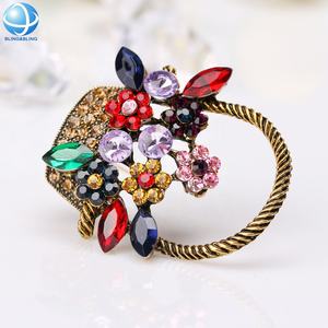 Broche panier à fleurs en strass pour enfant, bijoux de mode, de luxe, pour décoration, cadeau - Product Image 6