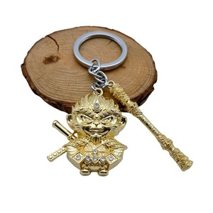 Bán Hot Black <span class=keywords><strong>Monkey</strong></span> Master Keychain Rhinestone phim hoạt hình trò chơi kim loại Keychain - Product Image 5