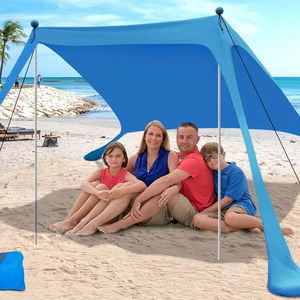 Abri solaire Portable coupe-vent corde Protection solaire Stable avec sac de transport pour famille Camping en plein air pêche arrière-cour pique-niques - Product Image 1