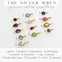 CAIOOCHE Européenne Américaine Femme DIY Accessoire Plaqué Or 12 Pendentif Pierre de Naissance sur Collier en Acier Inoxydable
