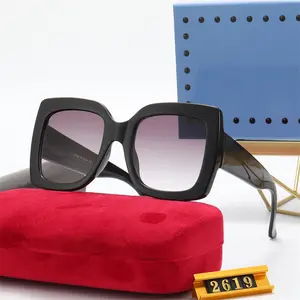 2022 Роскошные модные новые затемненные солнцезащитные очки унисекс с индивидуальным логотипом большая оправа