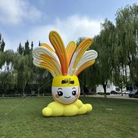 Prix d'usine Grand modèle de fleur gonflable publicitaire coloré de 3m 5m en forme debout