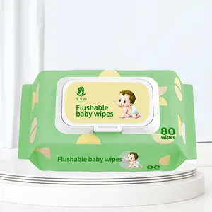 innovative products 2023 male female toilet wet flushable wipes 40/60/80/100/120 customizable