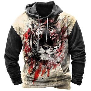 Venta al por mayor de sudaderas con capucha personalizadas 2025 para hombre Estilo Vintage azteca Navajo impreso en 3D ganchillo casual para otoño mínimo 2 uds. - Product Image 5