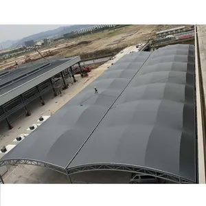 Colorful and Cost-effective PVC/PVDF Coated Polyester Fabrics Membrane for Outdoor Parking Shade Roofing