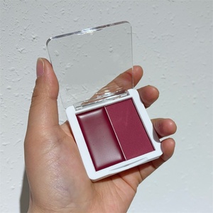 Palette de fards à joues <span class=keywords><strong>duo</strong></span> végétaliens et cruelty-free, résistants à l'eau, haute pigmentation, sous marque privée, crème et poudre pressée - Product Image 2