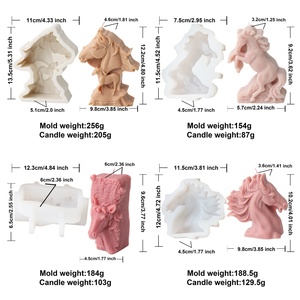 Molde de Silicona para Velas con Diseño de Caballo Saltando, Molde de Resina para Jabón con Diseño de Madre e <span class=keywords><strong>Hijo</strong></span> Caballero, Esculturas Decorativas para el Hogar y Manualidades - Product Image 6