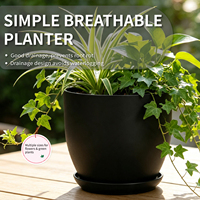 Ensemble de mini-pots de fleurs en plastique PP mignons et durables, trou de drainage, capacité de 3,17 L, style minimaliste pour une utilisation en intérieur/extérieur, décoration pour la maison et l'hôtel