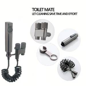 Pistolet de pulvérisation haute pression à double sortie pour hôtel, salle de bain, toilette et baignoire. - Product Image 3