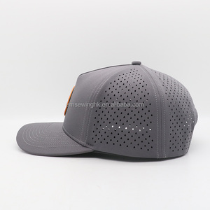 Casquette de baseball en popeline Oxford à 5 panneaux entièrement personnalisée avec logo brodé, style hip-hop, sportif - Product Image 2